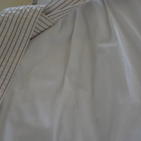 SOLD - Veronica Beard, A-Line, Short Sleeve, V-Neck, Belted, White Dress - Picture 11 of 14